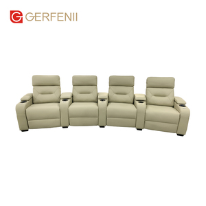 Asientos de Cine en Casa de Lujo, Muebles de Cuero Reclinables Eléctricos con Masaje Congelante - Product Image 3