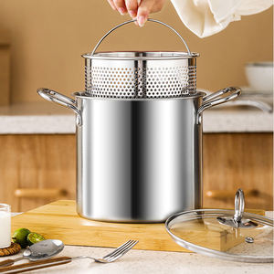 Passoire de panier de marmite en acier inoxydable de Style classique <span class=keywords><strong>pour</strong></span> l'utilisation de cuisine Pot d'<span class=keywords><strong>asperges</strong></span> <span class=keywords><strong>pour</strong></span> la cuisson de l'huile friture des aliments métal Durable - Product Image 2