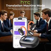 Écouteurs sans fil HTC NE33 AI avec écran LCD, suppression intelligente du bruit, étanchéité IPX-5 et traduction IA pour 165 langues
