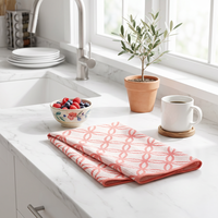 Essuie-tout en microfibre gaufrée personnalisé avec étiquette de marque, impression double face, 350-390 GSM, 45x45-45x70 cm, MOQ 100 pièces, séchage rapide