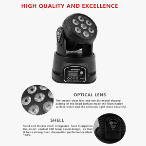 Shehds 4in1 7x12 wát <span class=keywords><strong>LED</strong></span> mini <span class=keywords><strong>LED</strong></span> RGBW rửa ánh sáng <span class=keywords><strong>DMX</strong></span> 512 10/15CH di chuyển đầu chiếu sáng cho Luces DJ <span class=keywords><strong>LED</strong></span> Đèn sân khấu - Product Image 2