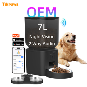 OEM 7L WiFi กล้องเครื่องป้อนสัตว์เลี้ยงอัตโนมัติ App เวลาเชิงปริมาณส่วนควบคุมการบันทึกเสียงแมวสุนัขเครื่องจ่ายอาหารอัตโนมัติ - Product Image 1