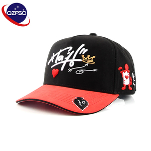 Casquettes de baseball QZFSO personnalisées avec logo en strass, 5 panneaux, visière incurvée, patch brodé 3D, non structurées, bicolores, pour le sport - Product Image 1
