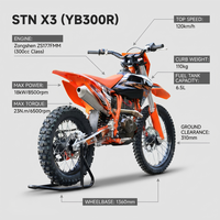 Nouvelle moto tout-terrain de course Enduro 200-400CC 4 temps à essence STNX3 YB300R ZS177FMM 18kW