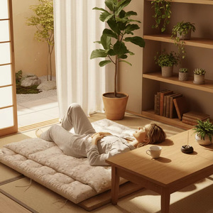 Colchón Tatami de algodón de 100 mm, suave y transpirable, para uso doméstico, en dormitorios y para estudiantes - Product Image 2
