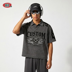 Camiseta Gráfica Vintage con Lavado Ácido, Estilo Urbano, Personalizada OEM/ODM, de Alta Calidad, con Estampado Serigrafiado, Camiseta Polo Desgastada <span class=keywords><strong>para</strong></span> Hombre - Product Image 2