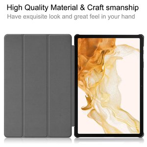 Funda de cuero PU para Samsung Galaxy Tab S8 Plus <span class=keywords><strong>sm</strong></span>-x800 <span class=keywords><strong>SM</strong></span>-<span class=keywords><strong>X806</strong></span>, 12,4 pulgadas, triple pliegue, novedad - Product Image 6