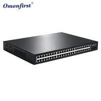 Switch PoE Gigabit de 48 Puertos con Certificación CE FCC, 2 SFP Uplink, IEEE 802.3af/at, 700W Máx., 1U para Montaje en Rack, Switch de Red No Administrado, Servicio OEM ODM