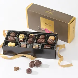 Flexography boîte de chocolat jaune enfants cadeau boîte d'emballage alimentaire pour bonbons au chocolat