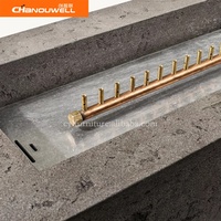 Ensemble de patio extérieur CHANOUWELL, foyer extérieur artisanal au gaz naturel ou au propane, table à feu rectangulaire