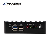 Zunsia Thin Client Celeron J1900 J1800 E3845 computadora de escritorio Host 2 Lan Quad Core 1 * HD/DP 1 * RS232 X86 Linux Barebone Mini Pc