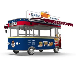 Eco-Friendly Foodtruck Mobile Food Bus electric Fast Snack Food Dining Car for sale