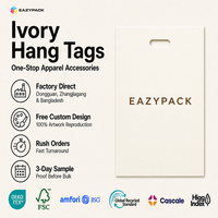 Étiquettes suspendues rectangulaires personnalisées EAZYPACK en gros, avec fente arrondie, en carton mat, respectueuses de l'environnement pour