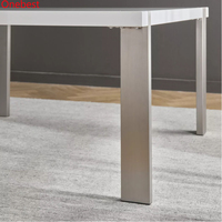 Table à manger carrée en Corian pour la maison, table moderne pour salon de thé à bulles, restaurant, pour 8 personnes