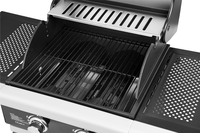 Barbecue à gaz professionnel sur mesure pour la maison et le jardin, haute qualité, revêtement noir en poudre avec couvercle