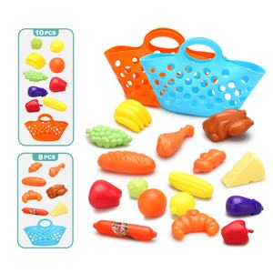 Jouets à provisions en plastique pour enfants Pretend Play Kitchen & Grocery Comprend Play Food & Basket-pour filles et garçons - Product Image 4