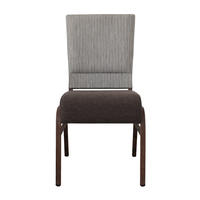 Silla de Comedor de Estilo Moderno y Lujo Ligero, Respaldo con Cojín Suave, Espuma de Alta Densidad, Silla de Banquete Apilable, Sillas para Iglesia