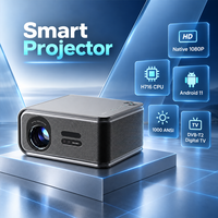 Projecteur Android 4K 1000 lumens ANSI 1080P natif Smart WiFi avec haut-parleurs HiFi Home Cinéma TV numérique DVB-T2