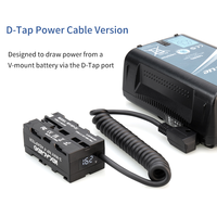 Câble d'alimentation enroulé Poyinco en aluminium D-Tap vers batterie factice NP-F550 pour moniteur Atomos Ninja et éclairage LED NP-F550/NP-F970