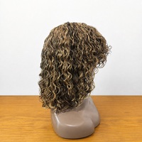 Perruque Lace Front Cheveux Humains Bouclés et Volumineux P4/27, 14 Pouces, 13x6 HD Transparente, Sans Colle, Pré-Pluckée avec Baby Hair pour Femme