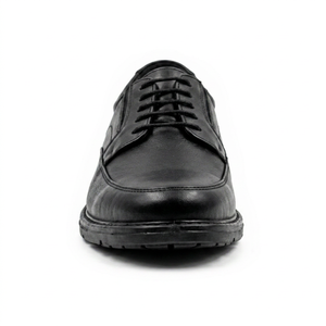 Chaussures habillées Oxford en cuir véritable pour hommes, bout rond, à lacets, semelle extérieure en caoutchouc amortie, toutes saisons, bureau et carrière - Product Image 1