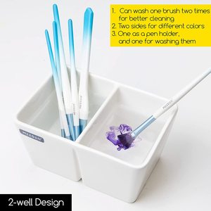 MEEDEN <span class=keywords><strong>de</strong></span> paleta <span class=keywords><strong>de</strong></span> <span class=keywords><strong>pintura</strong></span> y cepillo <span class=keywords><strong>de</strong></span> <span class=keywords><strong>pintura</strong></span> lavado <span class=keywords><strong>de</strong></span> 2 profunda artista <span class=keywords><strong>pintura</strong></span> paleta <span class=keywords><strong>de</strong></span> <span class=keywords><strong>pintura</strong></span> <span class=keywords><strong>de</strong></span> la acuarela plato - Product Image 4