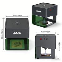 Machine de gravure laser CNC portable DJ6 Mini 3W à diode avec refroidissement par air, contrôle Android/iOS pour marquage de logos DIY sur papier/MDF