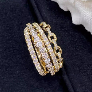 Anello Geometrico Scintillante per Donne, Elegante Gioiello da Dito alla Moda - Product Image 6