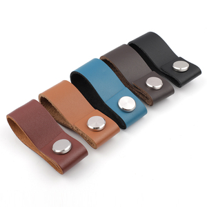 Kenop pintu laci lemari kulit sapi lembut pegangan kabinet kenop dapur furnitur tarik - Product Image 1