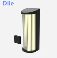 Lampe murale LED solaire extérieure IP44 1W 2W en acier inoxydable 201 avec diffuseur en verre pour aménagement paysager, garantie 3 ans
