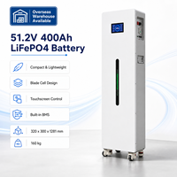 بطارية ليثيوم فوسفات الحديد (LiFePO4) عميقة الدورة 51.2 فولت 400 أمبير ساعة، بطارية ليثيوم متنقلة من النوع الأرضي لتخزين الطاقة الشمسية وطاقة الاحتياط المنزلية