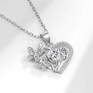 Love Luxury love Fashion love Fashion love Micro diamante incastonato <span class=keywords><strong>ti</strong></span> <span class=keywords><strong>amo</strong></span> per sempre collana con ciondolo di lusso a forma di cuore - Product Image 3