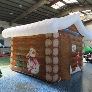 Free air Ship to Door,3x3m Inflatable <strong>Christmas</strong> <strong>House</strong> for Decoration, Big Inflatable Santa Grotto Party Tent Vacation Cabin <strong>House</strong>