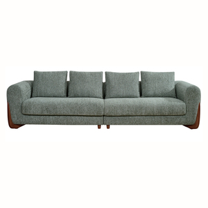 <span class=keywords><strong>Canapé</strong></span> combiné de style nordique au design moderne, <span class=keywords><strong>canapé</strong></span> quatre places en tissu velours et bois massif pour hôtel et appartement - Product Image 2
