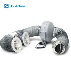 מאוורר צנטריפוגלי עגול ממתכת 10 אינץ' של Hon&Guan, בעל יעילות גבוהה, מאושר CE, מתאים לחוות, פליטת גזים, הידרופוניקה וביצועים יציבים. - Product Image 5