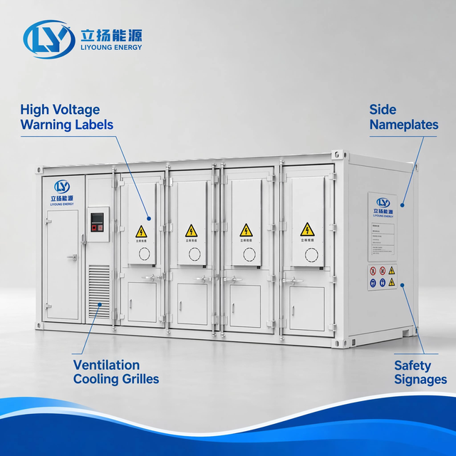 Air Condition Cooling Fire Protection 20ft Container Lithium Ion on Grid Battery Energy Storage System