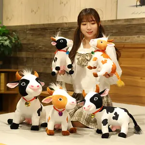 Wholesale Hot Sale Wholesale Realistic Plush Milk Cow Toy 25cm Cow Soft Toy Cuddle Plush Cow