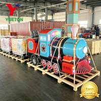 Train touristique électrique sans rails à 13 places, mini-tram de style vintage pour centre commercial intérieur et aire de jeux pour enfants