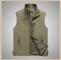 Logo personnalisé Multi Poches Pêcheur Gilet Pêche Randonnée Journaliste Photographie Camping Safari Gilet