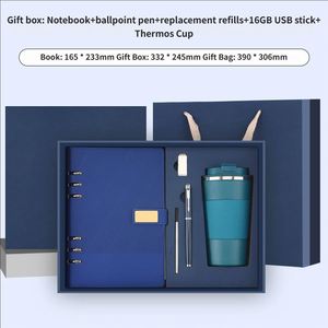 A5 Loose-<b>leaf</b> Promotional Notebook Gift Set Customizable PU Leather Silk <b>Screen</b> Printed Cost-effective Business Gifts - Product Image 4
