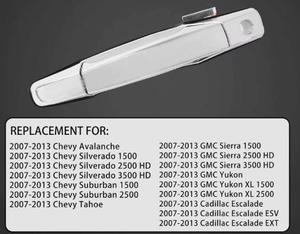 Chrome bên ngoài cửa xử lý cho 2007-2013 Chevy Silverado ngoại ô Tahoe tuyết lở <span class=keywords><strong>GMC</strong></span> Sierra Yukon Cadillac Escalade - Product Image 3