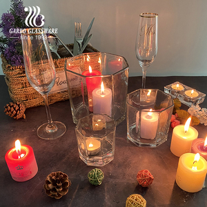 Las mejores ventas, artículos para el hogar, jarrones de cristal de forma cuadrada de 4 ", portavelas, paquete de 6 cubos transparentes, centro de mesa, portavelas de cristal - Product Image 2