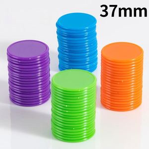 Fichas de Plástico Multicolores de 37 mm, Fichas de Juego en Blanco, Fichas de Mahjong, Fichas de Póker Texas Hold'em - Product Image 3