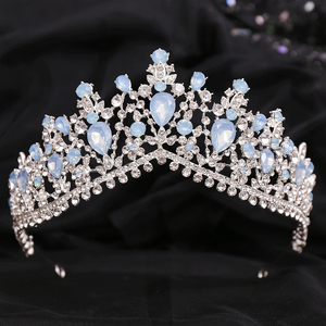 Corone e Tiare da Sposa in Lega Oro Argento Rosso con Cristalli e Strass Accessori per Anniversari <span class=keywords><strong>Principessa</strong></span> Ragazza - Product Image 2