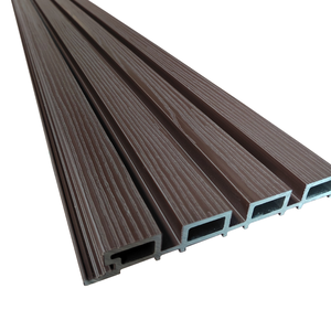 Panneau mural en WPC à grain de bois co-extrudé, extérieur et panneaux de plafond en WPC, panneau mural extérieur, revêtement <span class=keywords><strong>d</strong></span>écoratif - Product Image 3