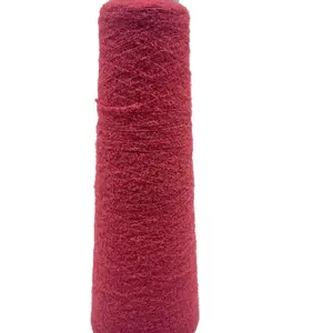 Wholesale Nylon 0.7 Peach Red Plush Fluffy Mink Fur Crochet Line Yarn For Knitting Machine