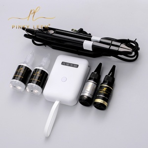 Extensiones de Cabello Natural Pinky Leem, Pegamento Transparente, Pelucas de Cabello Humano, Extensiones de Gel con Pegamento de Hielo Rizado, Kit de Herramientas para Extensiones de Cabello - Product Image 1