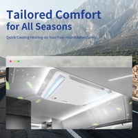 Unité de climatisation de toit R32 pour camping-car, caravane, véhicule de loisirs, 220V, 12000 Btu, refroidissement et chauffage, climatiseur de toit pour camping-car