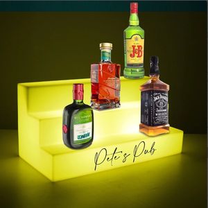 Prateleira de Exibição para Garrafas de Bebidas em Plástico Moderno com LED de 24 Polegadas e 3 Níveis, IP65 para Uso Externo - Product Image 1