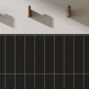 Piastrella in ceramica nera opaca 7,5x30 per bagno e cucina - Product Image 5